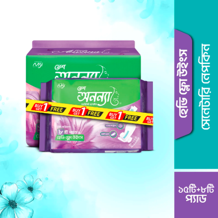 BOGO Offer: Fresh Anonna Heavy Flow Wings Sanitary Napkin 290 MM 15 pcs + 8 pcs